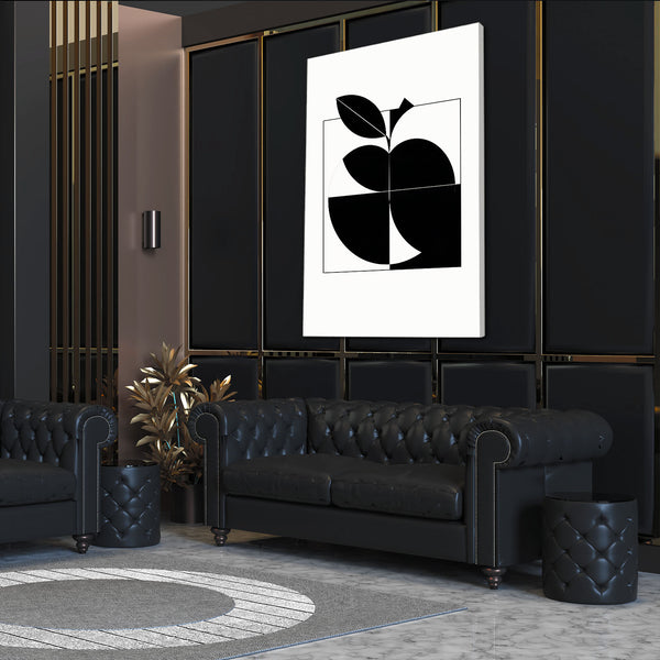 Apple Art Black And White