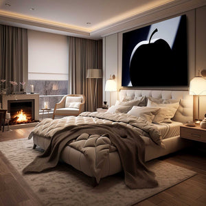 Apple Wall Art Black