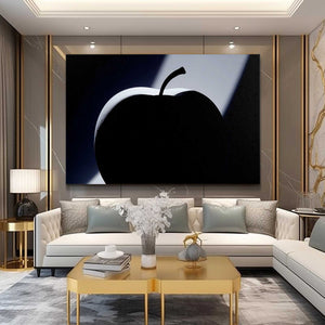 Apple Wall Art Black