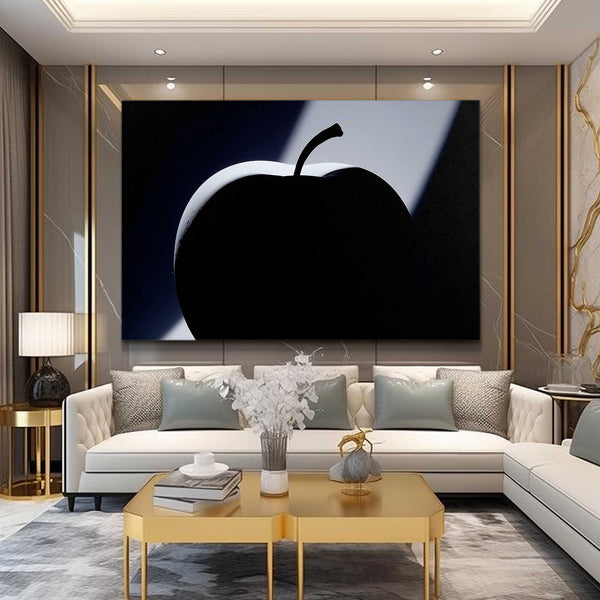 Apple Wall Art Black
