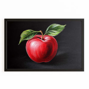 Apple Wall Decor Black