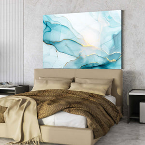Aqua Veil Abstract Art | MusaArtGallery™