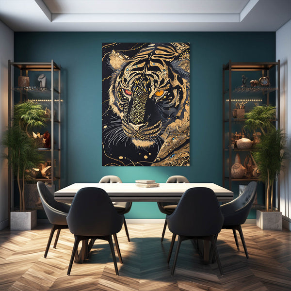Black and Gold Tiger Art | MusaArtGallery™