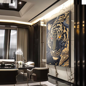Black and Gold Tiger Art | MusaArtGallery™