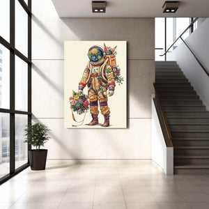  Astronaut And Flowers Art  | MusaArtGallery™