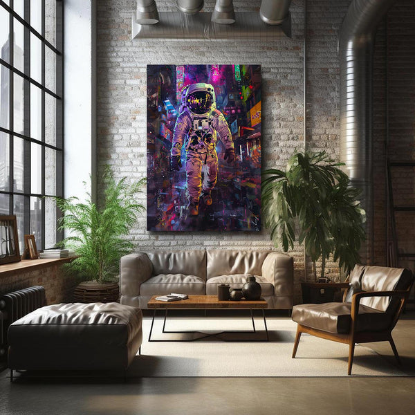  Astronaut In City Art | MusaArtGallery™