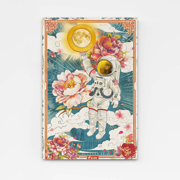 Astronaut In Flowers Art | MusaArtGallery™