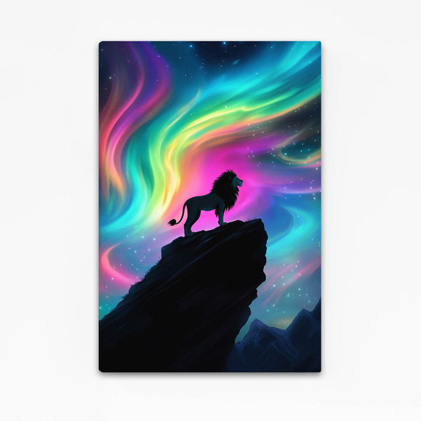 Aurora Glow Lion Wall Art | MusaArtGallery™