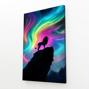 Aurora Glow Lion Wall Art | MusaArtGallery™