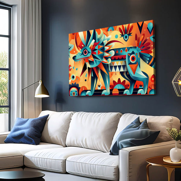 Aztec Beast Mexican Wall Art | MusaArtGallery™