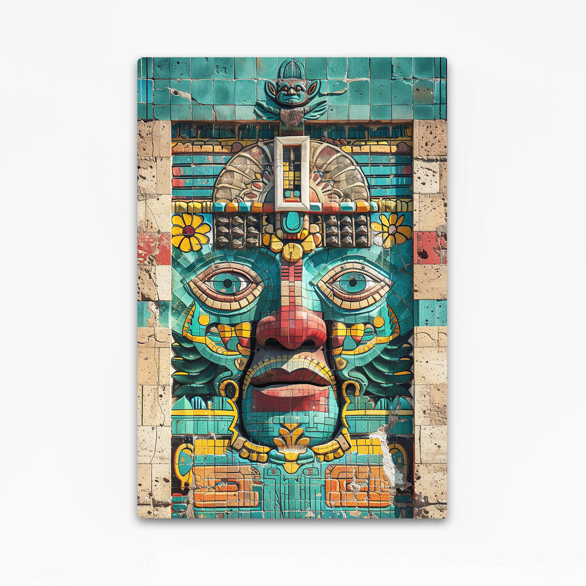 Aztec Faces Art