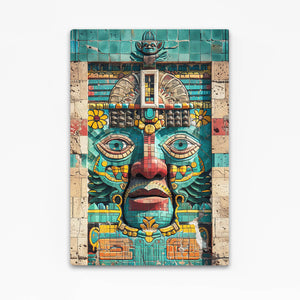 Aztec Face Mexican Wall Art | MusaArtGallery™