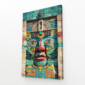 Aztec Face Mexican Wall Art | MusaArtGallery™