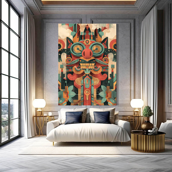 Aztec Guardian Mexican Wall Art | MusaArtGallery™