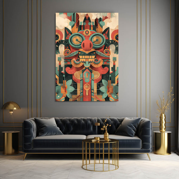 Aztec Guardian Mexican Wall Art | MusaArtGallery™