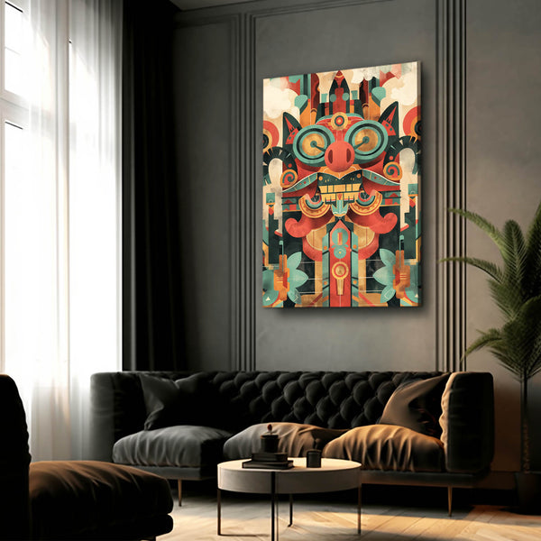 Aztec Guardian Mexican Wall Art | MusaArtGallery™