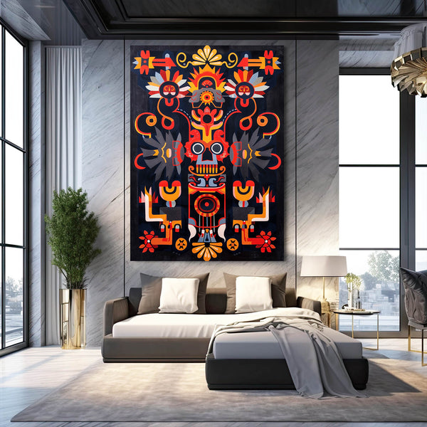 Aztec Spirit Mexican Wall Art | MusaArtGallery™