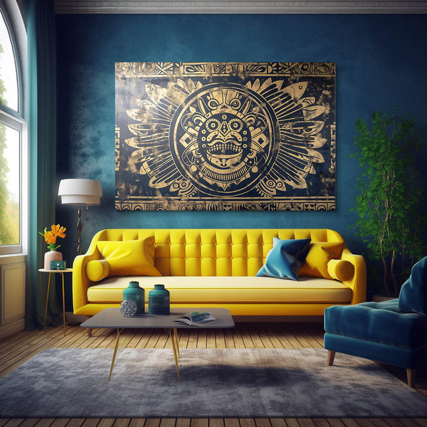 Aztec Sun Mexican Wall Art | MusaArtGallery™