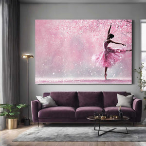 Ballerina Cherry Blossom Wall Art