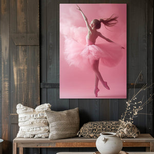 Ballet Grace Pink Abstract Art | MusaArtGallery™