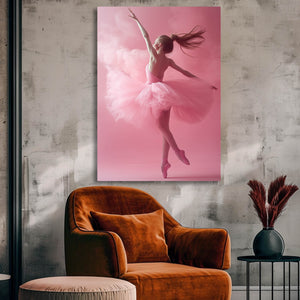 Ballet Grace Pink Abstract Art | MusaArtGallery™