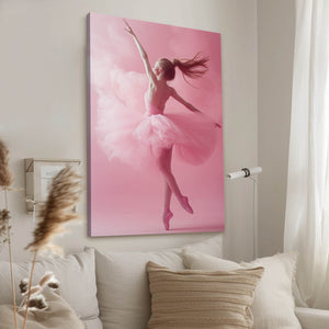 Ballet Grace Pink Abstract Art | MusaArtGallery™