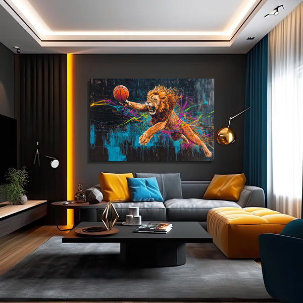 Basketball Lion Wall Art | MusaArtGallery™