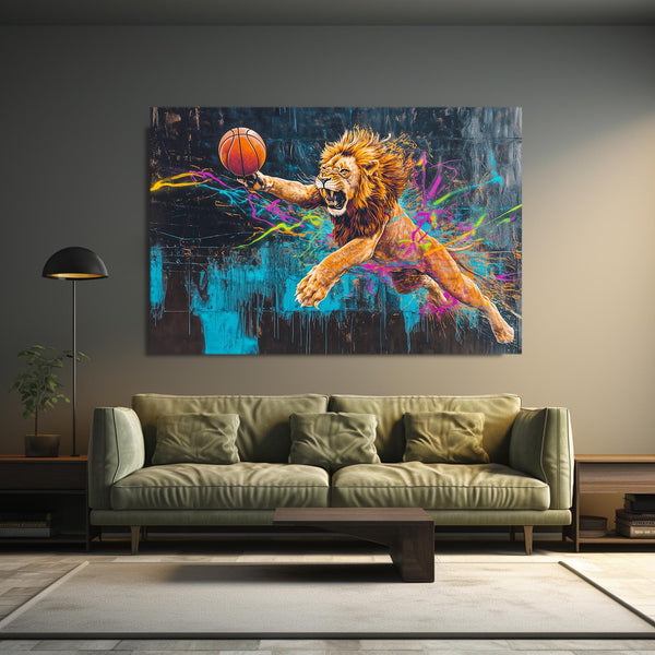 Basketball Lion Wall Art | MusaArtGallery™