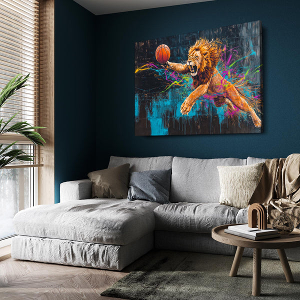 Basketball Lion Wall Art | MusaArtGallery™