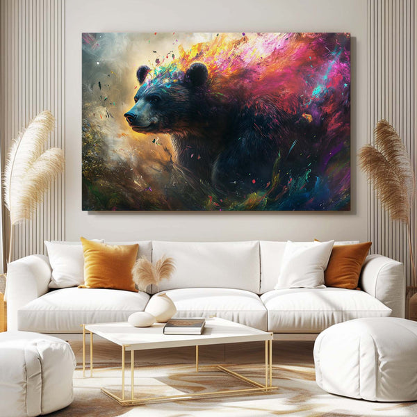 Bear Wall Art Purple