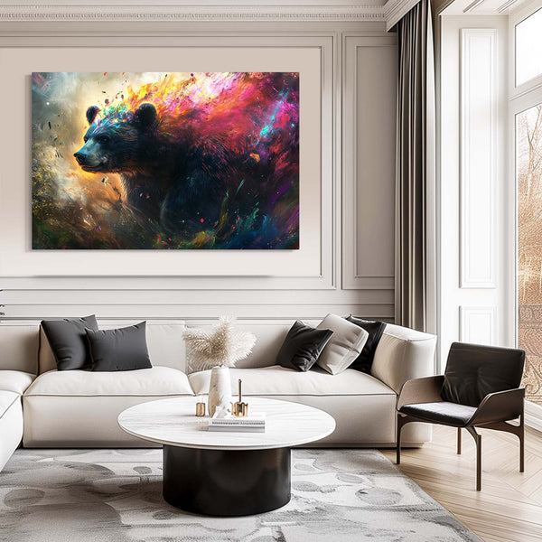 Bear Wall Art Purple