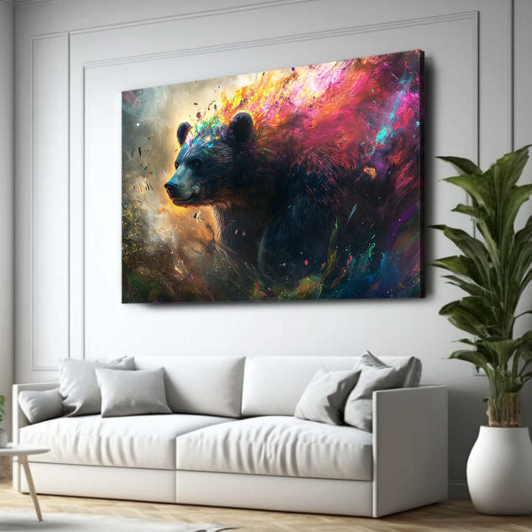 Bear Wall Art Purple