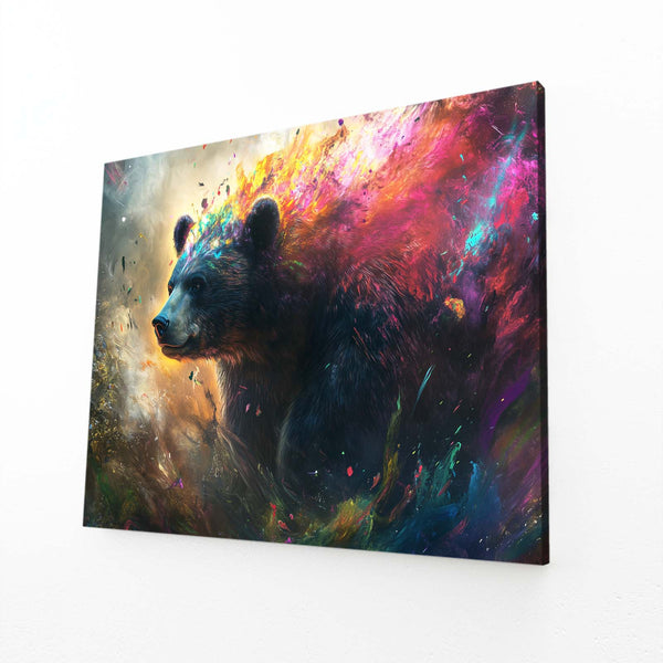 Bear Wall Art Purple