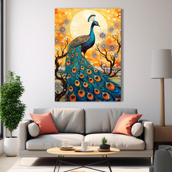 Beautiful Boho Peacock Wall Art  | MusaArtGallery™