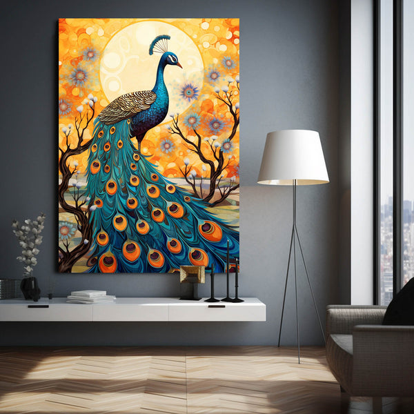 Beautiful Boho Peacock Wall Art  | MusaArtGallery™