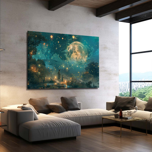 Beautiful Moon Canvas Art  | MusaArtGallery™