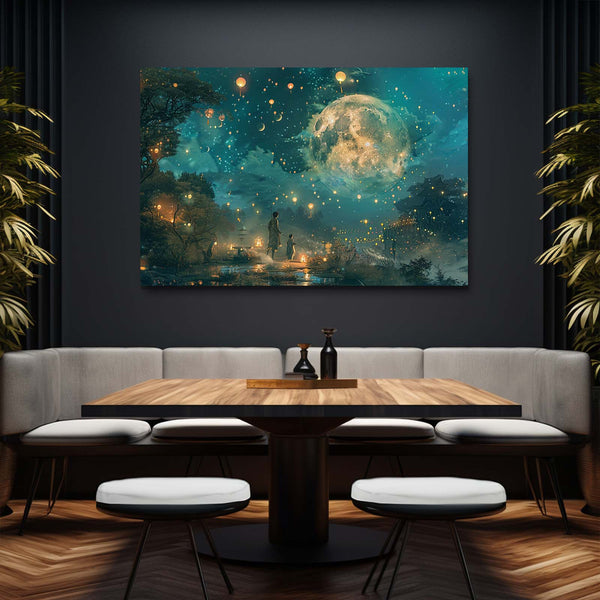 Beautiful Moon Canvas Art  | MusaArtGallery™