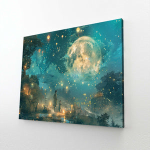 Beautiful Moon Canvas Art  | MusaArtGallery™