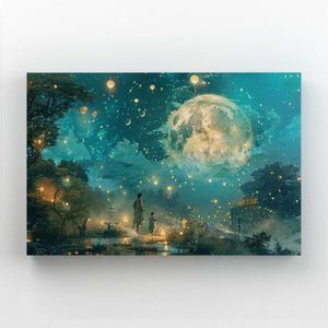 Beautiful Moon Canvas Art  | MusaArtGallery™