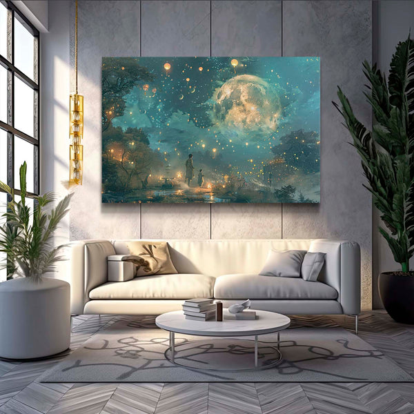 Beautiful Moon Canvas Art  | MusaArtGallery™