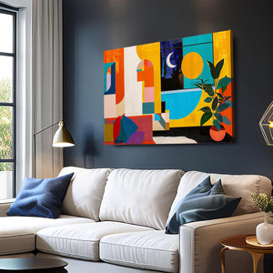 Bed Room Moon Art  | MusaArtGallery™