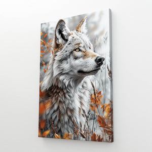 Bedroom Wolf Canvas Art  | MusaArtGallery™