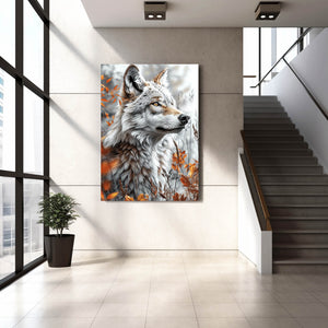 Bedroom Wolf Canvas Art  | MusaArtGallery™