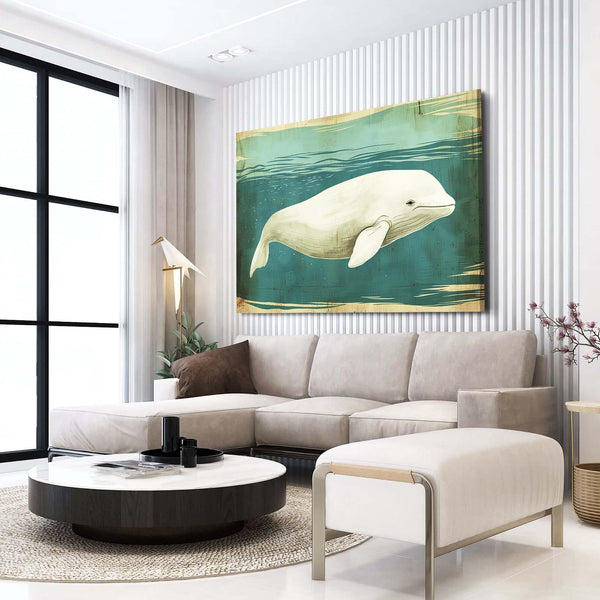 Beluga Grace Whale Art | MusaArtGallery™