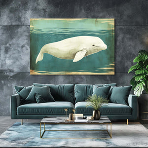 Beluga Grace Whale Art | MusaArtGallery™