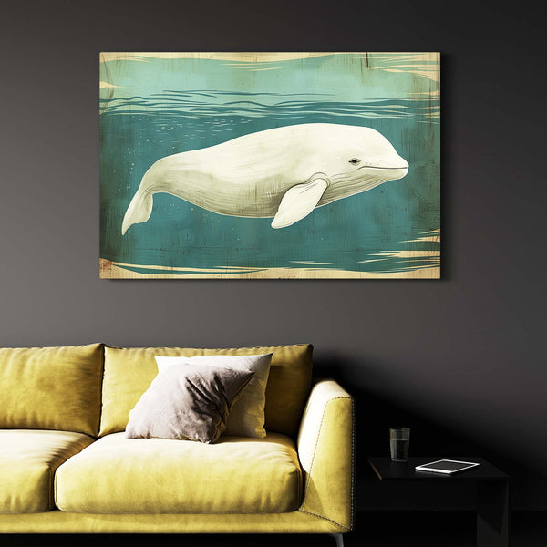 Beluga Grace Whale Art | MusaArtGallery™