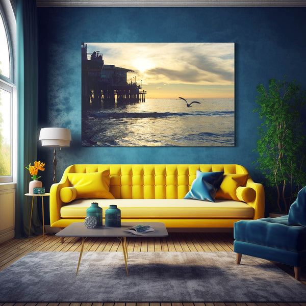 Bird ocean Sunset Art  | MusaArtGallery™