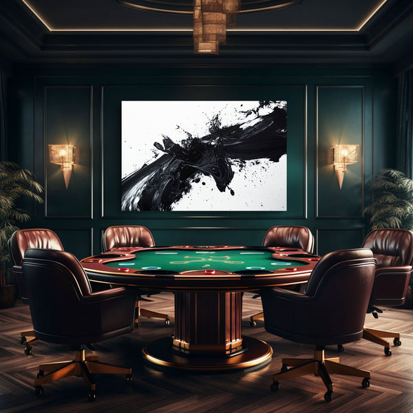 Black Abstract Art And White