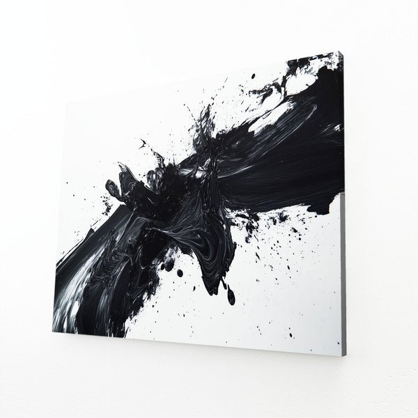 Black Abstract Art And White