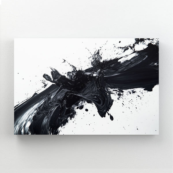 Black Abstract Art And White